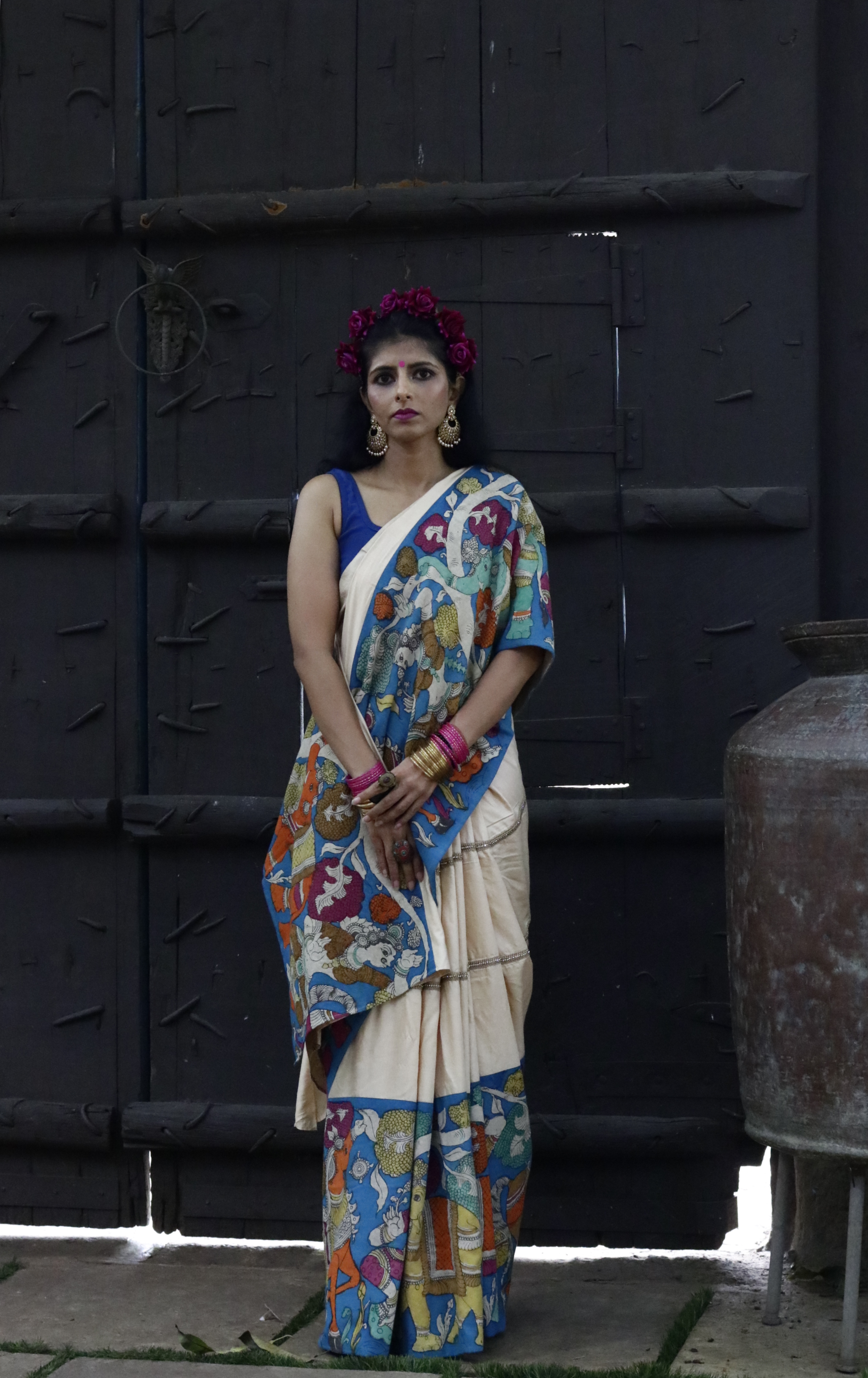 Amaira Kalamkari Saree | Kalamkari Silk Sari | Indian Ethnic Wear | – Ekana  Label