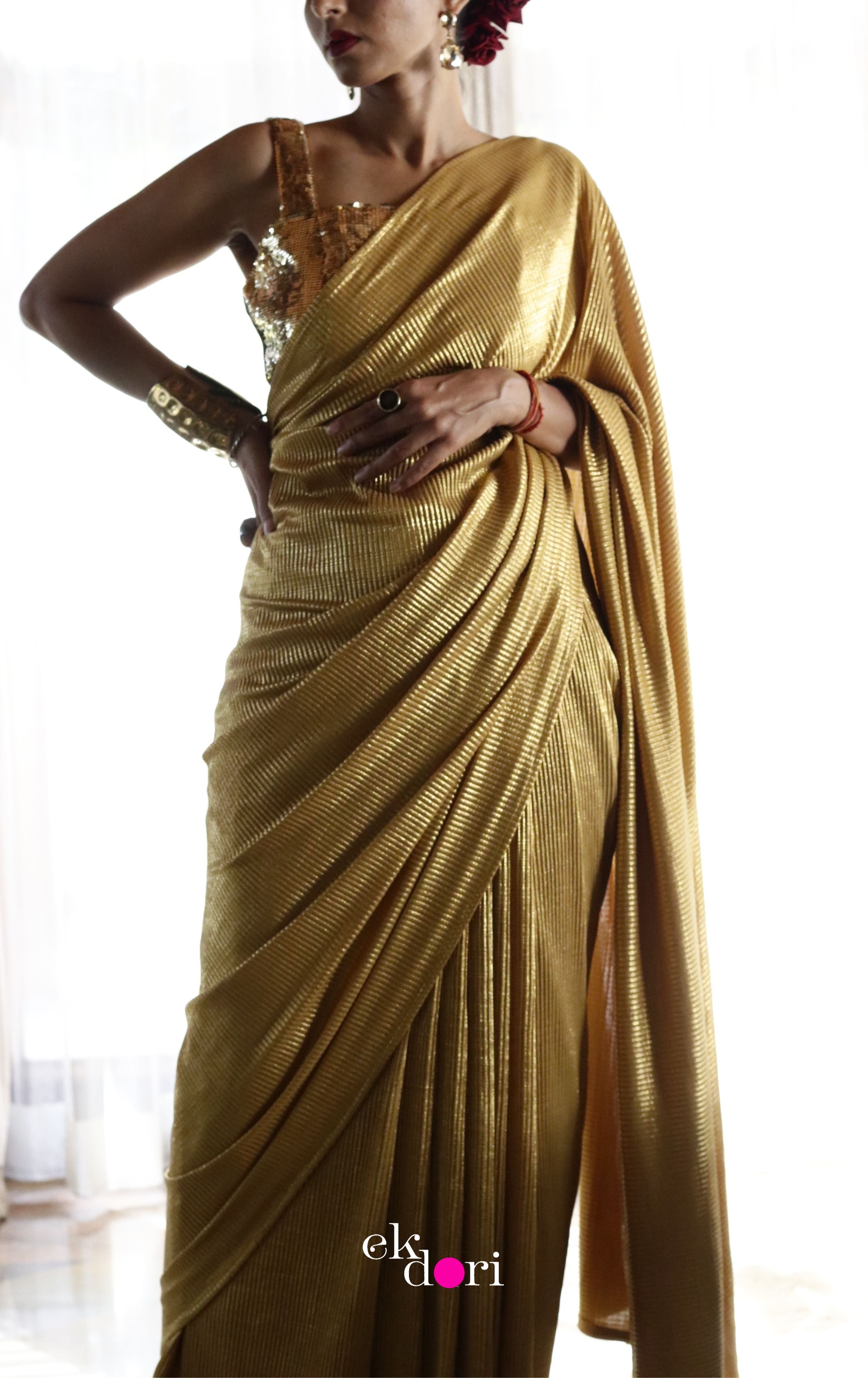 Shop the Hottest Rose Gold Saree Online Now
