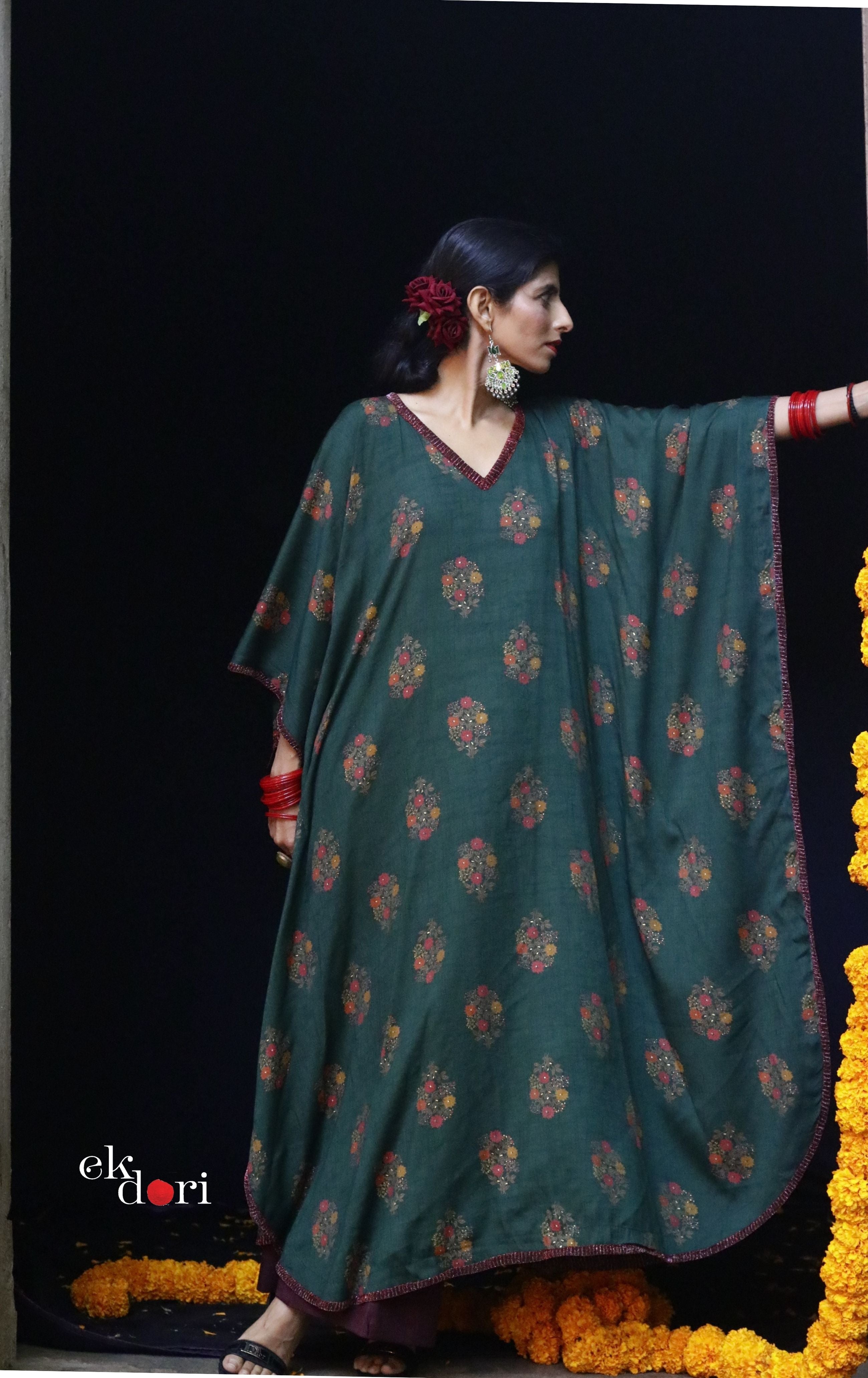 Buy MODI FACTORY Jaipur Export Quality,Women's Cotton Kaftan Plus Size Maxi Caftan  Gown Handmade Jaipur Block Print Sleepwear One Piece Long Dress Jaipur  Lahariya..Size Adjustable m to XXXL,Free Size Online at Best