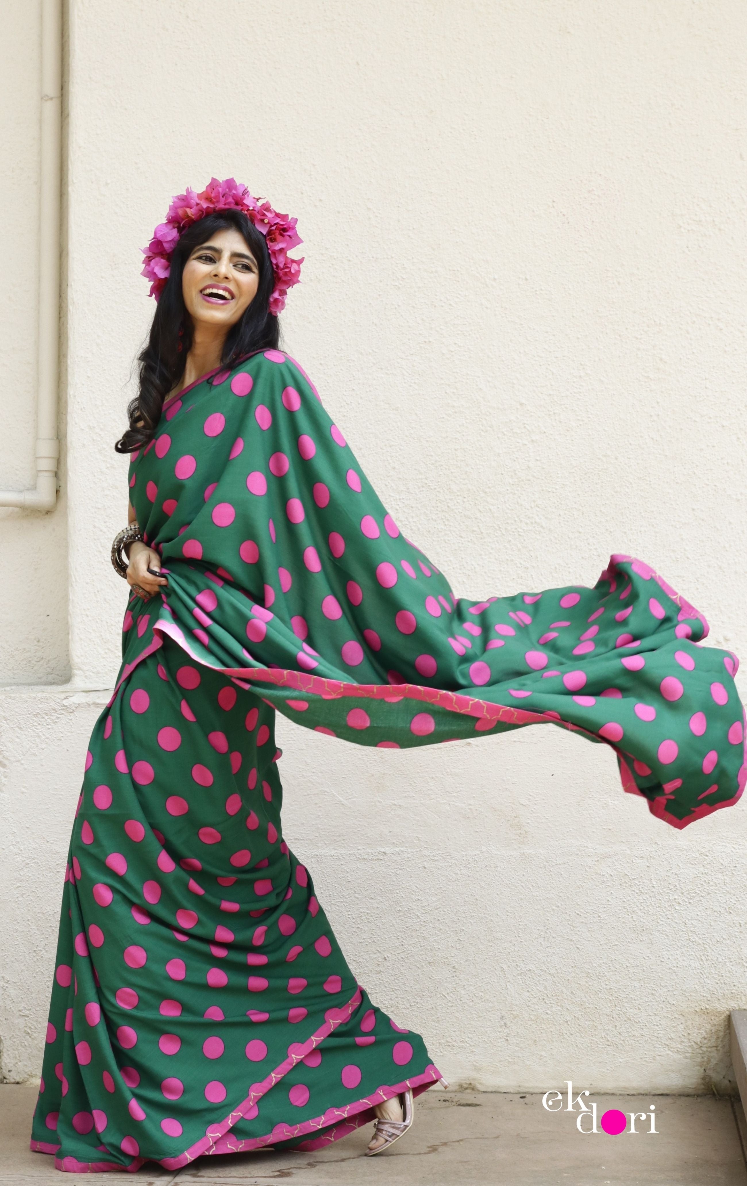 polka-dot-saree-12 • Keep Me Stylish