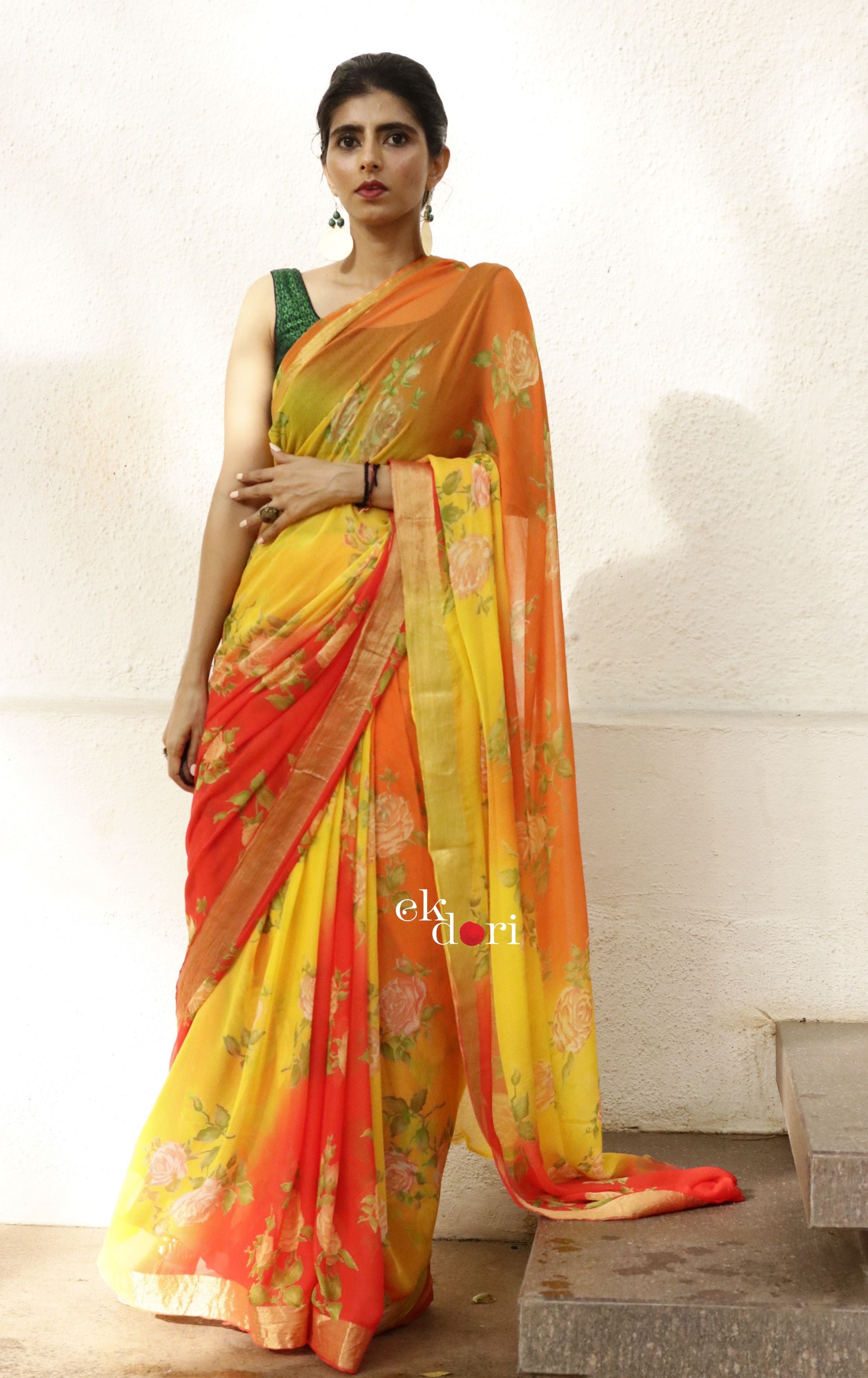 Buy Indian Chiffon Sarees Online at Best Prices — Karmaplace