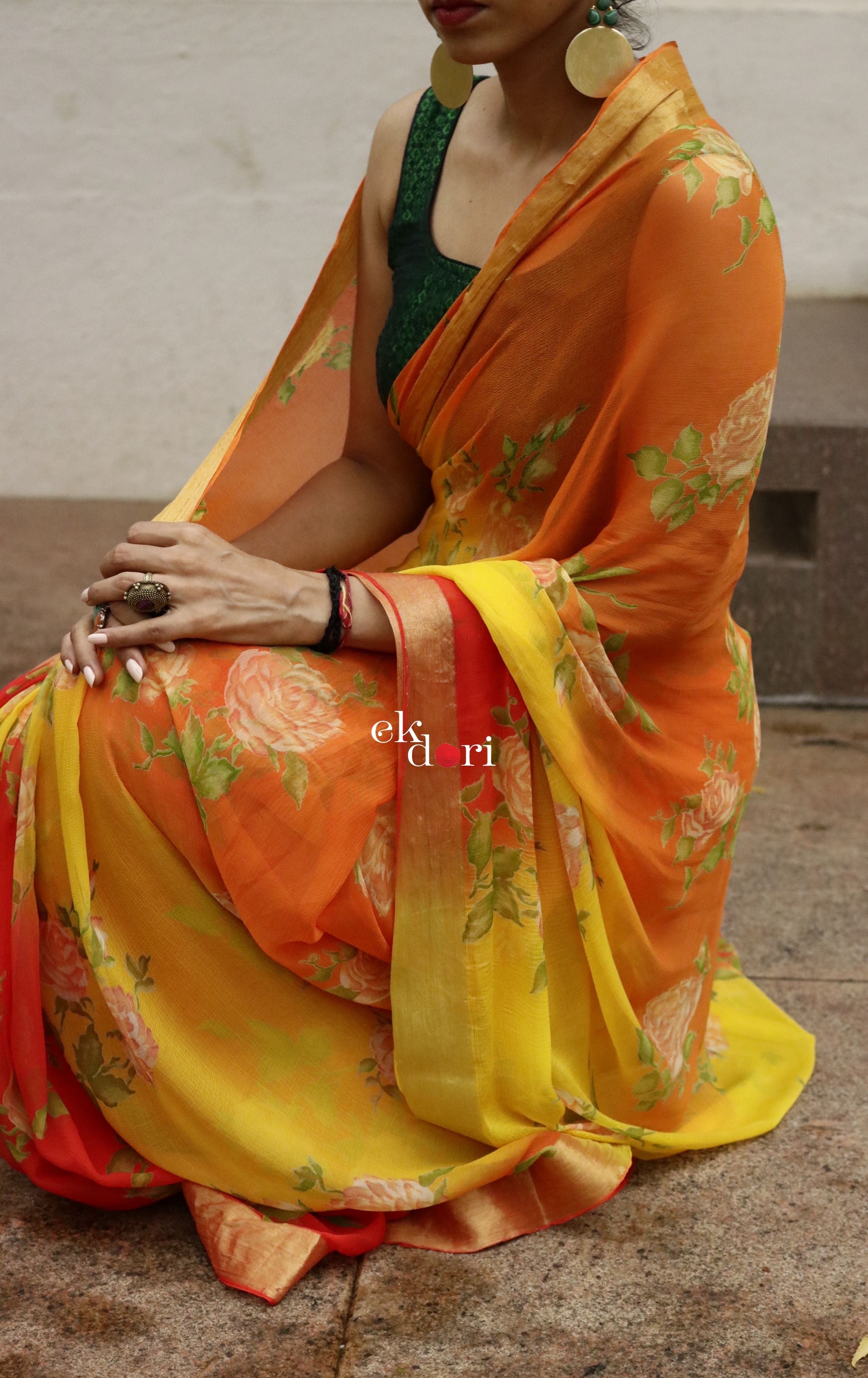 Buy Multicoloured Sarees for Women by Nyrika Online | Ajio.com
