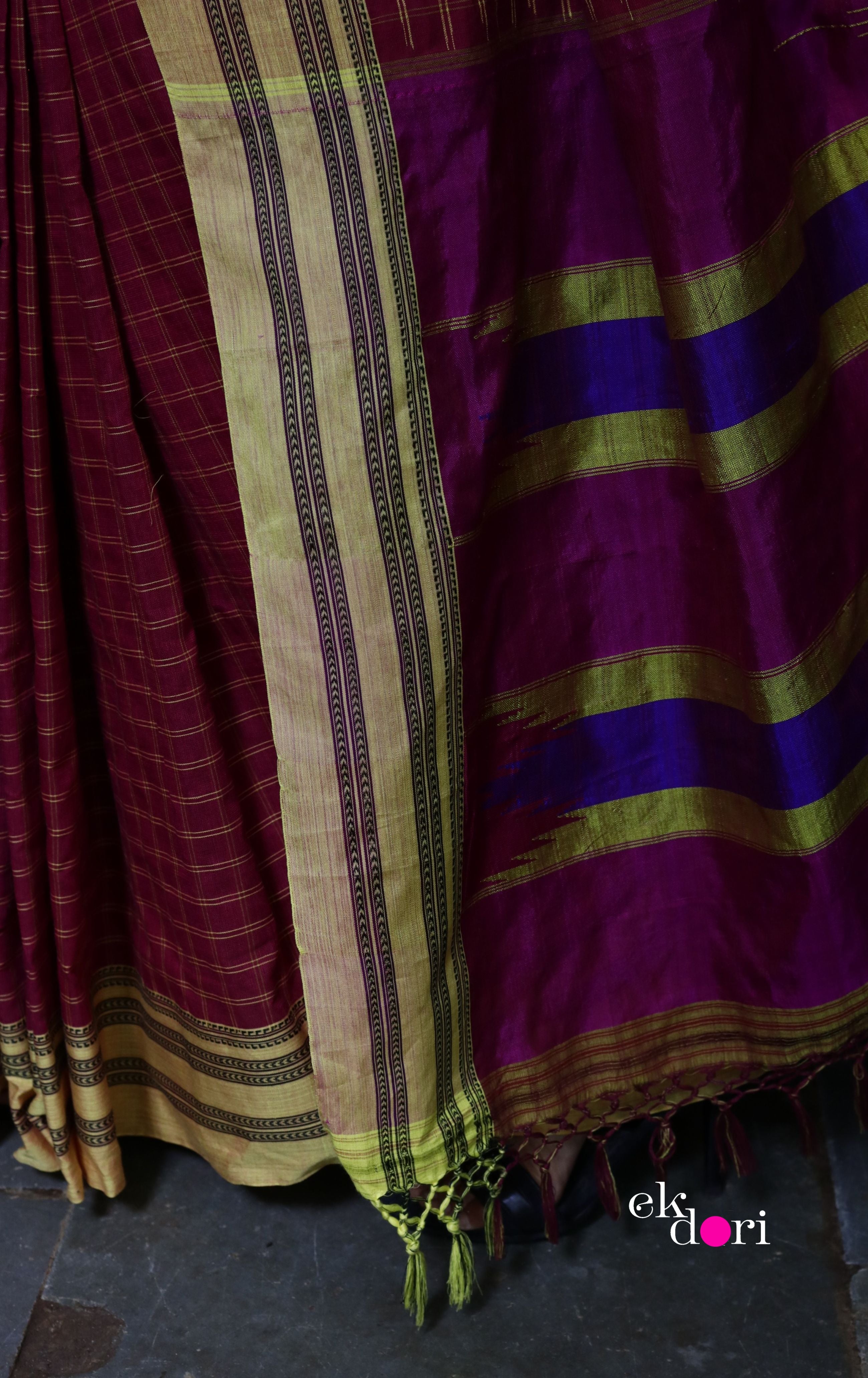 Ilkal Cotton Silk Chaduranga Chikki Sarees